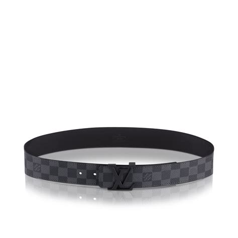 lv damier belt graphite|louis vuitton black checkered belt.